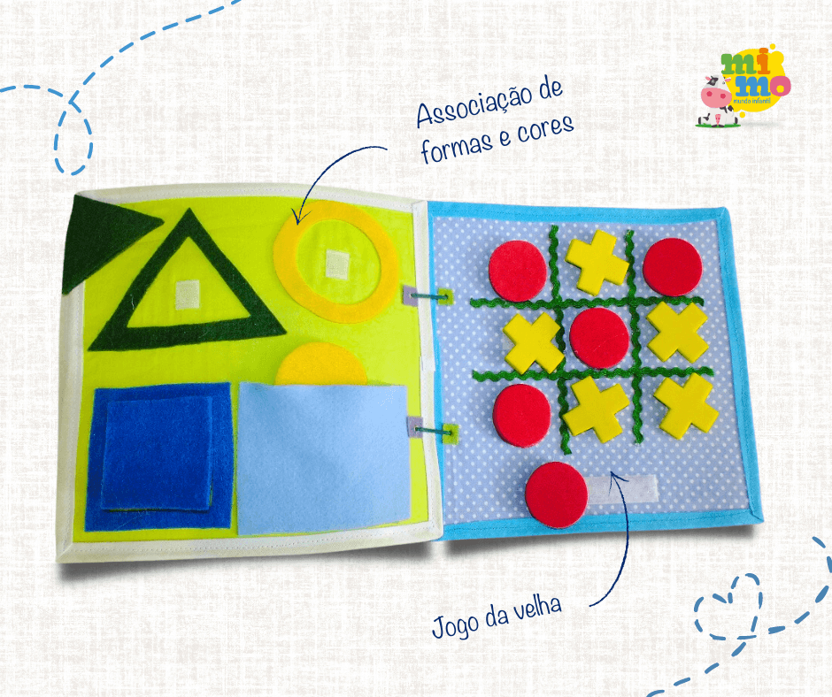 Livro Sensorial Interativo Sensorial - Modelo 1 - Mimo Mundo Infantil