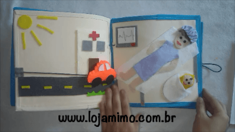 Livro Sensorial interativo de tecido – Promovido a irmão mais velho - Mimo Mundo Infantil