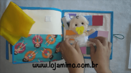 Livro Sensorial interativo de tecido – Promovido a irmão mais velho - Mimo Mundo Infantil