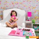 Maleta de tecido Brincando de 2 Bonecas (acompanha 2 bonecas, 4 vestidos e 2 roupões)