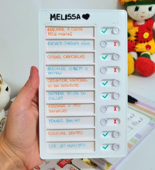 Check list Infantil reutilizável - Rotina nota 10! - Mimo Mundo Infantil