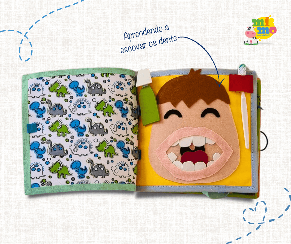 Livro Interativo Sensorial - Modelo 2 – Atividades Funcionais - Mimo Mundo Infantil