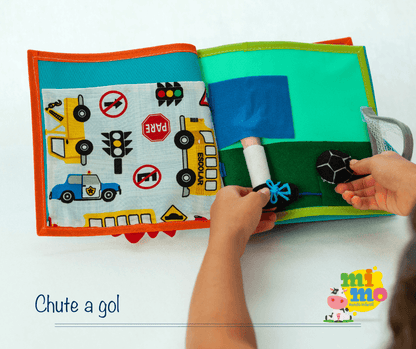 Livro sensorial interativo Aventuras - Mimo Mundo Infantil
