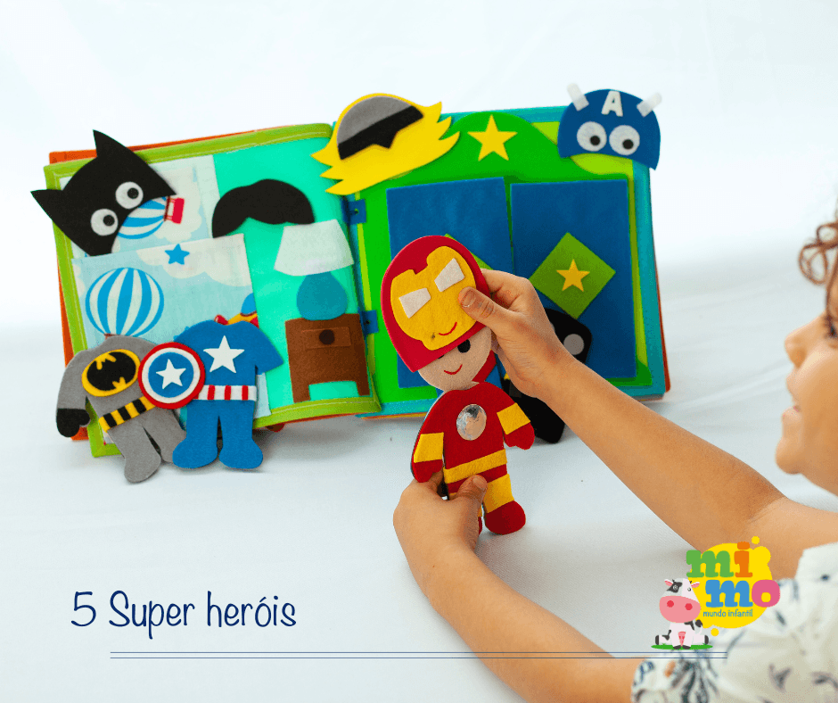 Livro sensorial interativo Aventuras - Mimo Mundo Infantil