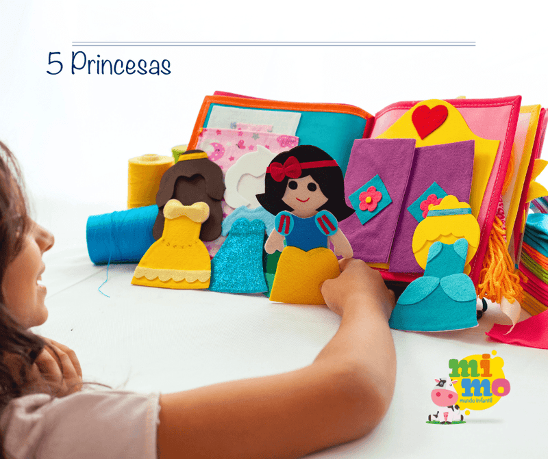 Livro Sensorial Interativo Princesas - Mimo Mundo Infantil