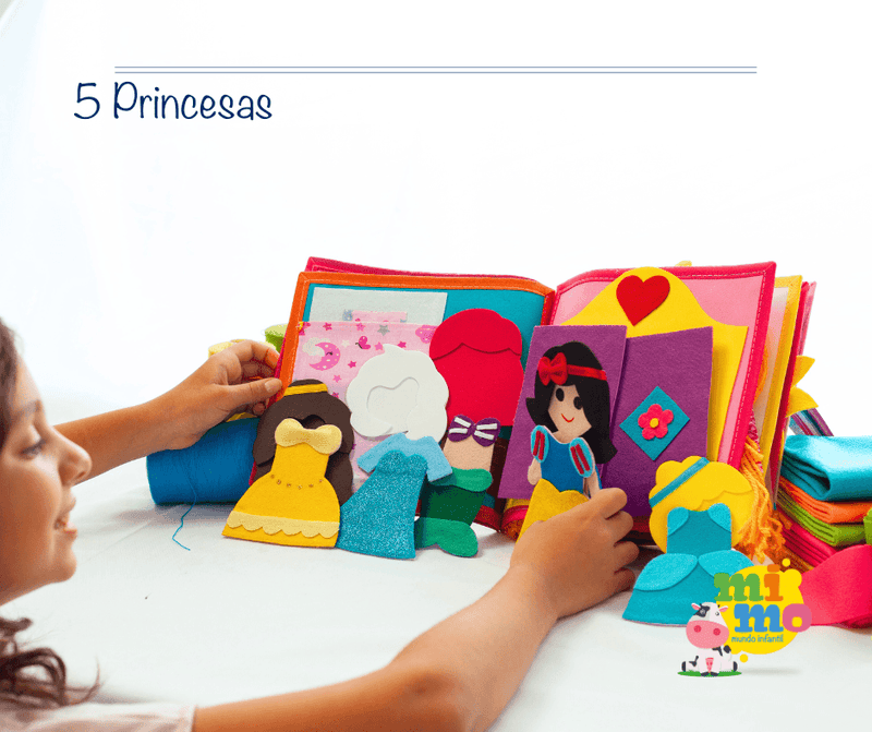 Livro Sensorial Interativo Princesas - Mimo Mundo Infantil