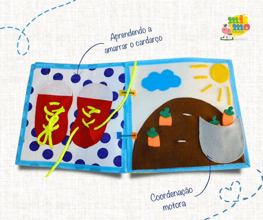 Livro Sensorial Interativo Sensorial - Modelo 1 - Mimo Mundo Infantil