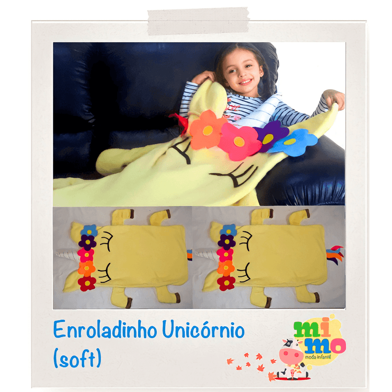 Enroladinho Unicórnio – Cobertinha Soft - Mimo Mundo Infantil