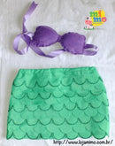 Fantasia Pequena Sereia com Saia em feltro (sob medida) - Mimo Mundo Infantil