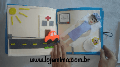 Livro Sensorial interativo de tecido – Promovido a irmão mais velho - Mimo Mundo Infantil
