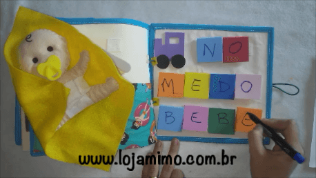 Livro Sensorial interativo de tecido – Promovido a irmão mais velho - Mimo Mundo Infantil